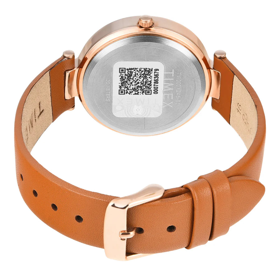 Timex Women Blue Round Analog Dial Watch- TW000X246