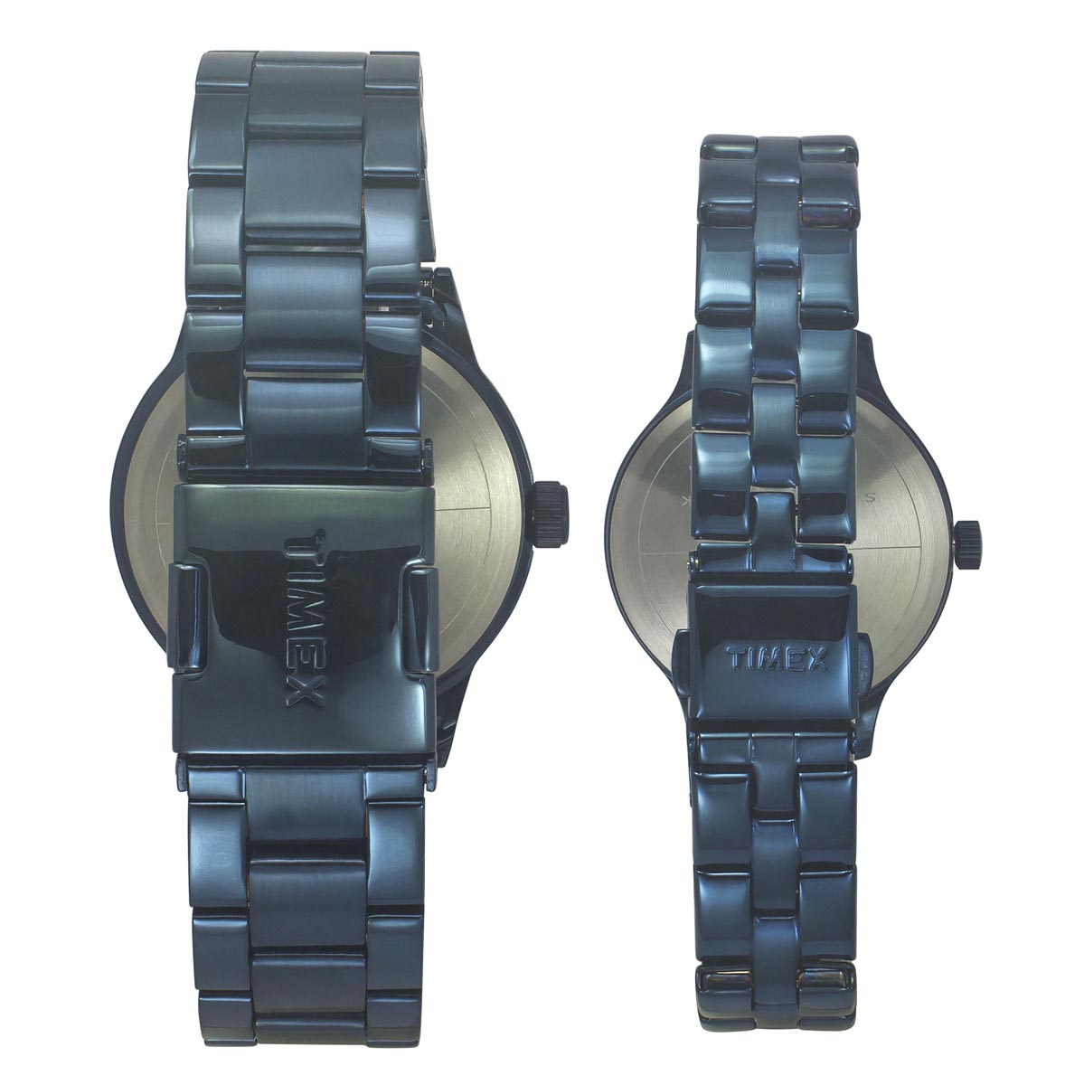 Timex Unisex Blue Round Dial Analog Pair Watches - TW00PR313