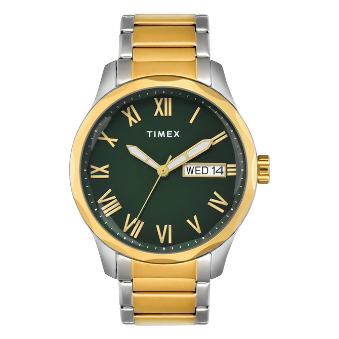 Timex Round Green Dial Analog Men Watch