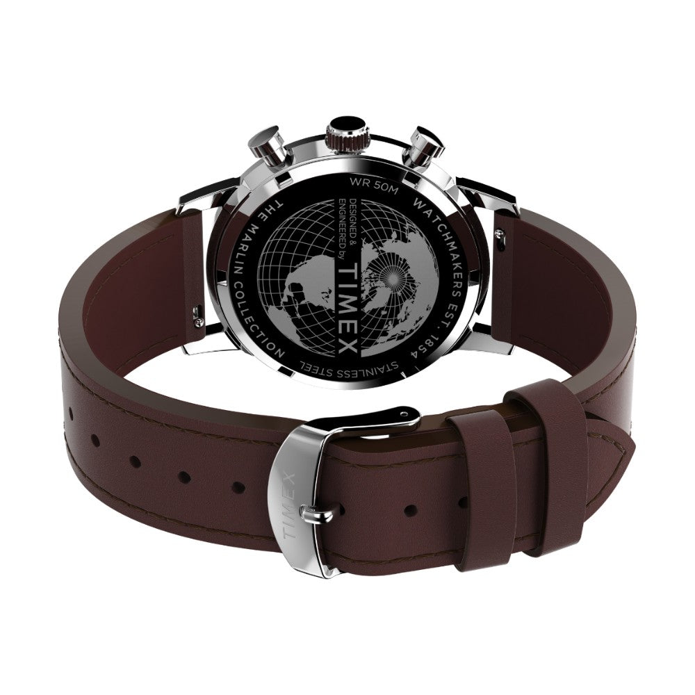 Marlin Chronograph Tachymeter 40mm Leather Strap Watch