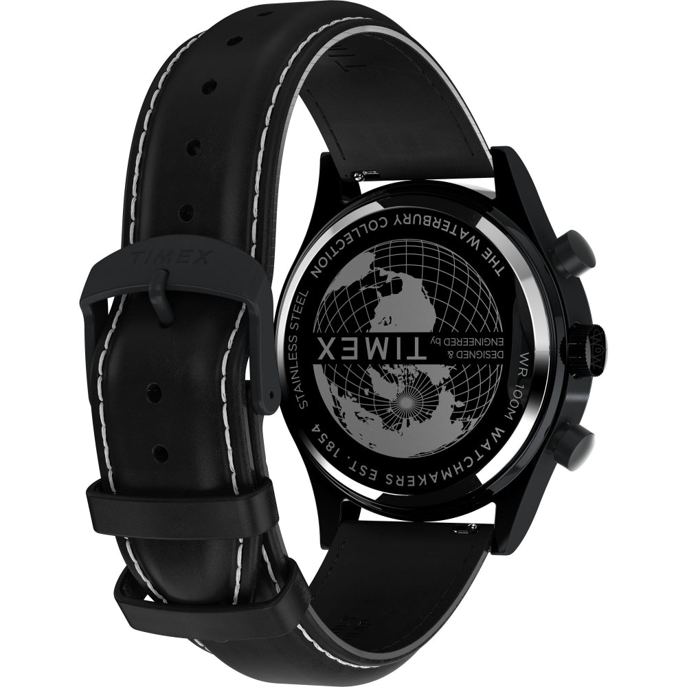 Waterbury Traditional Fly Back Chronograph 43mm Leather Strap Watch