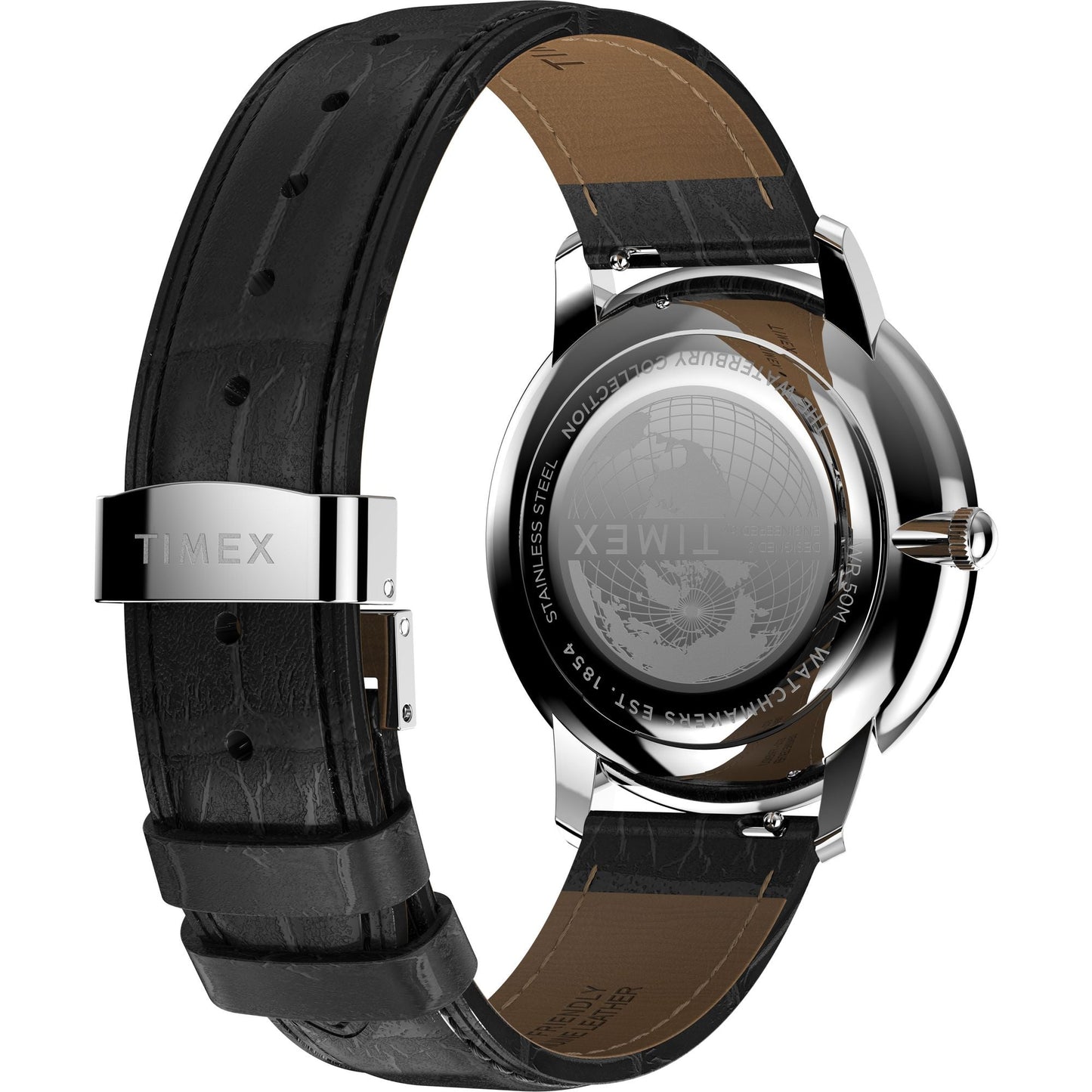 TIMEX Waterbury Silver-Tone Round Dial Analog Men's Watch - TW2Y23100UJ