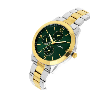 TIMEX Men Green Round Dial Analog Watch (TWEG18525)