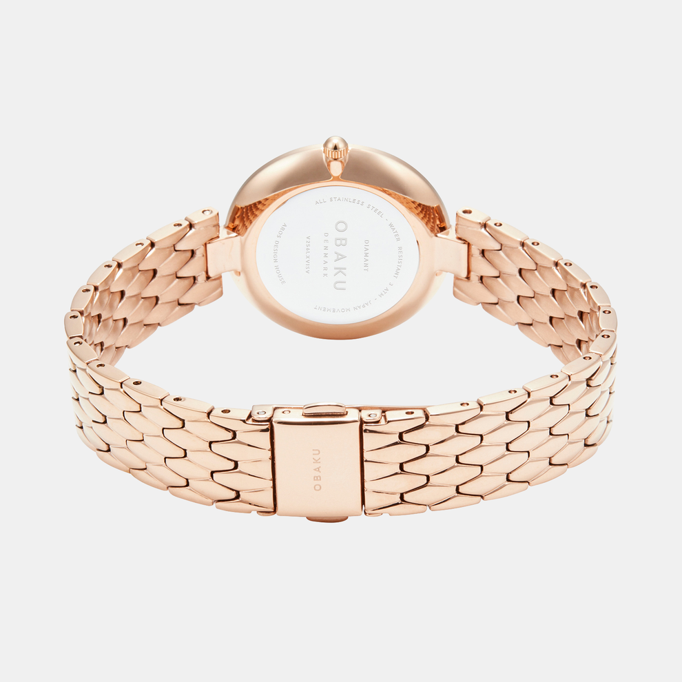 Diamant Fuchsia Women Quartz Silver Dial Analog Stainless Steel Watch V256LXVISV