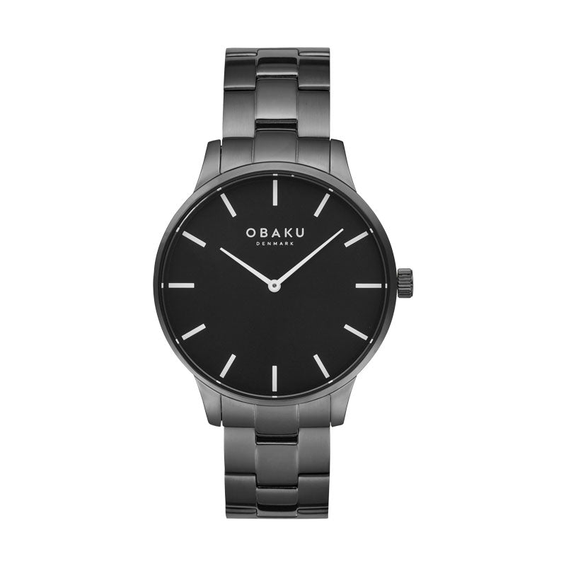 Tang Dark Men Quartz Black Dial Analog Stainless Steel Watch V260GXBBSBObaku Tang Dark Analog Black Dial Men's Watch-V260GXBBSB