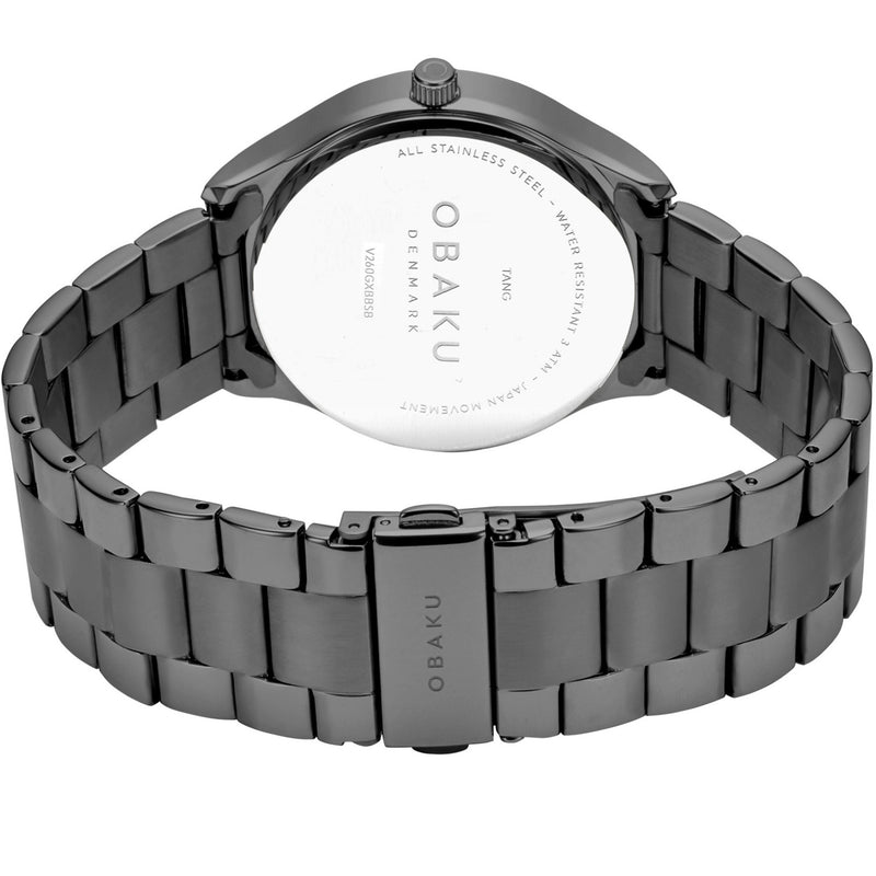 Tang Dark Men Quartz Black Dial Analog Stainless Steel Watch V260GXBBSBObaku Tang Dark Analog Black Dial Men's Watch-V260GXBBSB