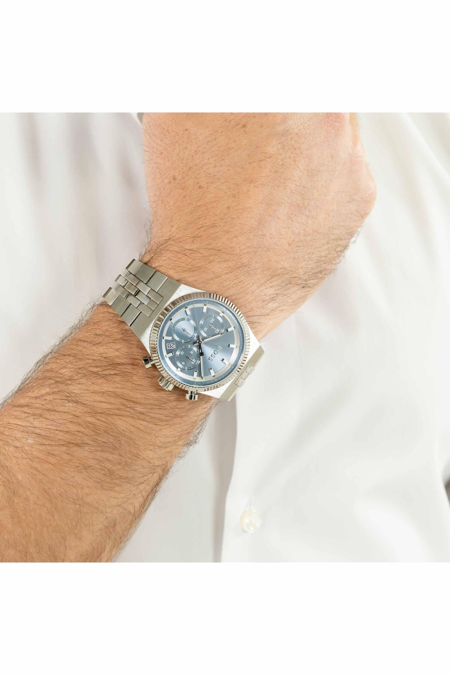 Candor Prime Blue Dial Stainless Steel Analogue Watch For Men - 1514306