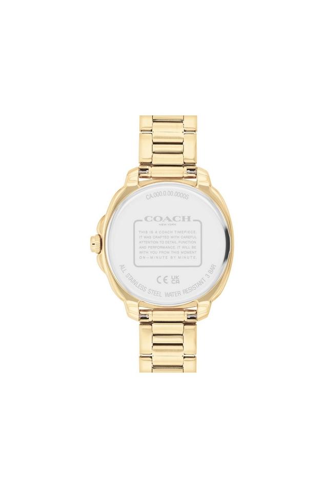 Kitt Multifunction 34 mm Gold Tonneau Dial Stainless Steel Analogue Watch for Women - 14504393