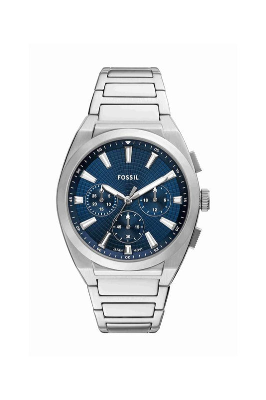 Everett 44 mm Blue Dial Stainless Steel Chronograph Watch for Men - FS6104I
