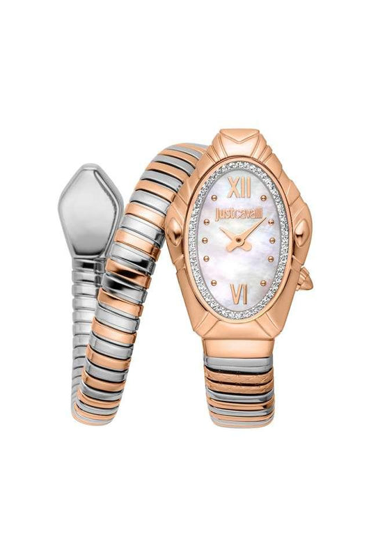 Lirica 25 x 39 mm White MOP Dial Stainless Steel Analogue Watch For Women - JC1L357M0065
