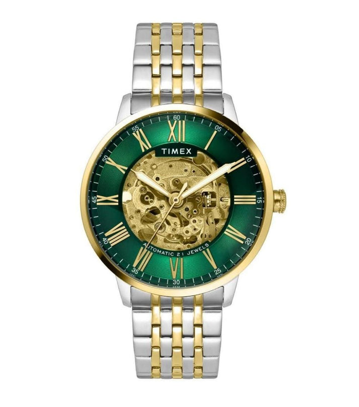 Timex Green Dial Stainless Steel bracelet Men's Watch - TWEG23504