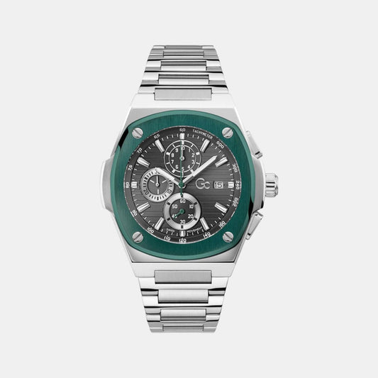 Gc Coussin Shape Women Quartz Grey Dial Chronograph Stainless Steel Watch Y99022G5MF