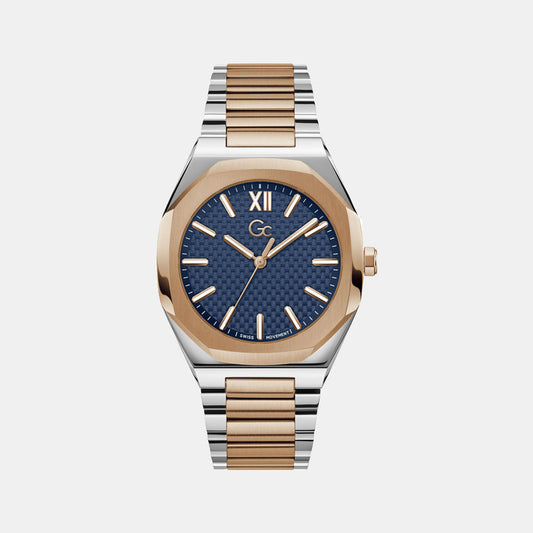 Coussin Sleek Men Quartz Blue Dial Analog Stainless Steel Watch Z26001G7MF