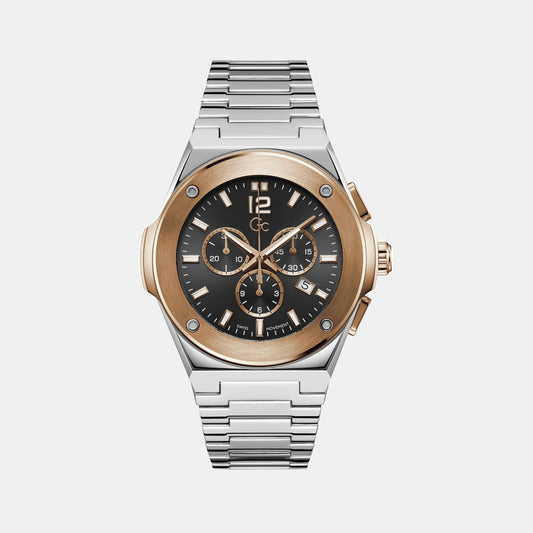 Idol Chrono Men Quartz Black Dial Chronograph Stainless Steel Watch Z33002G2MF
