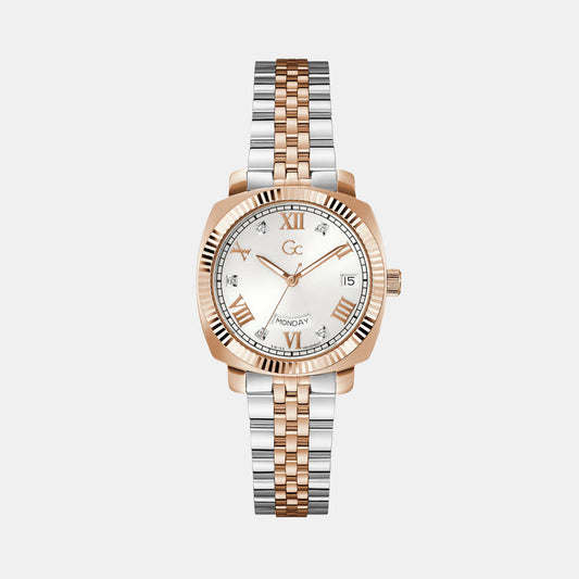 Flair Coussin Lady Women Quartz White Dial Analog Stainless Steel Watch Z44003L1MF