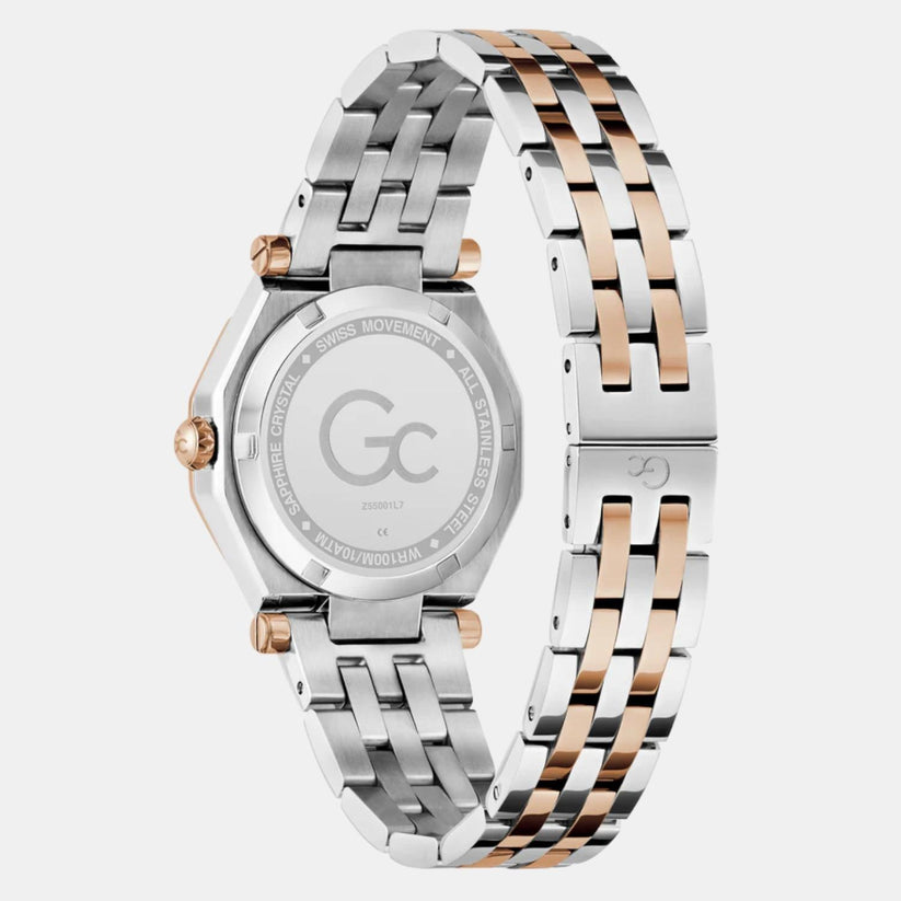 Gleam Women Quartz White Dial Analog Stainless Steel Watch Z55001L7