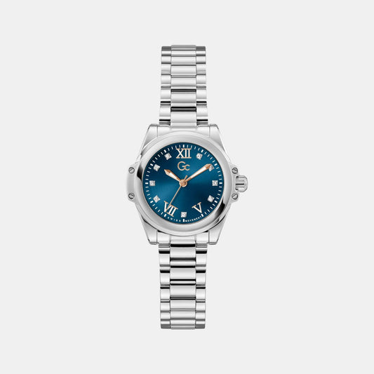 Gc Bolt Lady Mini Women Quartz Blue Dial Analog Stainless Steel Watch Z58004L7