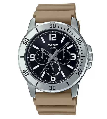 Casio ENTICER MEN MTPVD3005BUDF A2145 Brown Resin Band Men's Watch
