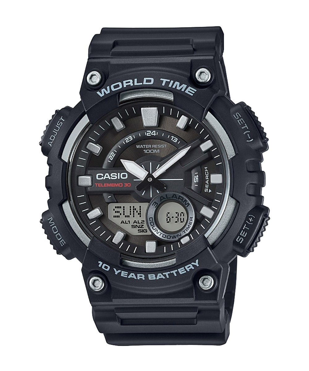 Casio AEQ110W1AVDF AD207 Youth Series Analog Digital Watch