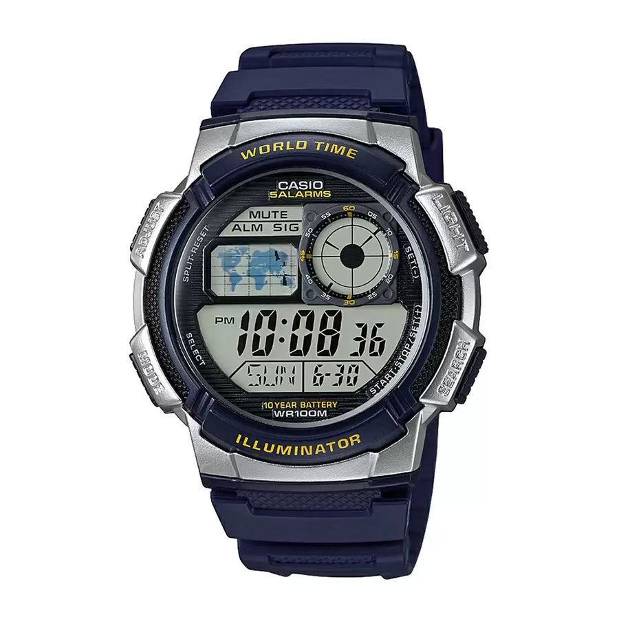 Casio Youth Blue Digital Countdown Timer, AE-1000W-2AVDF-D118