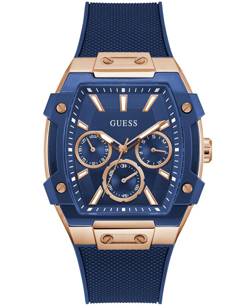 Phoenix Men Quartz Blue Dial Multi-Function Silicone Watch GW0956G4