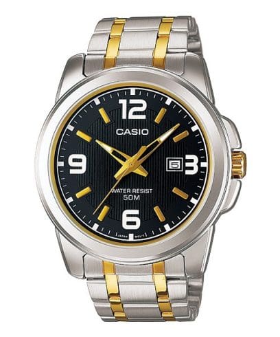 Casio Enticer Two-Tone Analog Stainless Steel Band, MTP-1314SG-1AVDF-A777