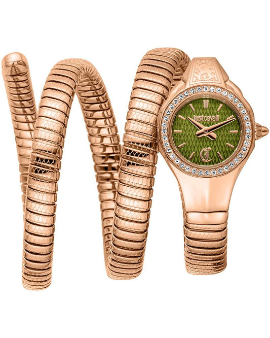 Vita 22 x 35.5 mm Green Dial Stainless Steel Analogue Watch For Women - JC1L355M0045