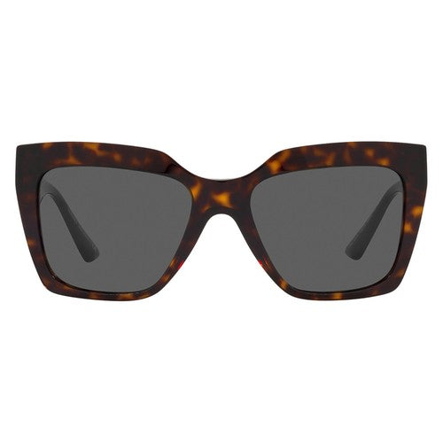 Versace VE 4418 108/87 Havana Plastic Square Sunglasses Grey Lens