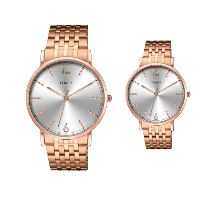 TIMEX Pairs Silver Round Dial Analog Watch - TW00PR338