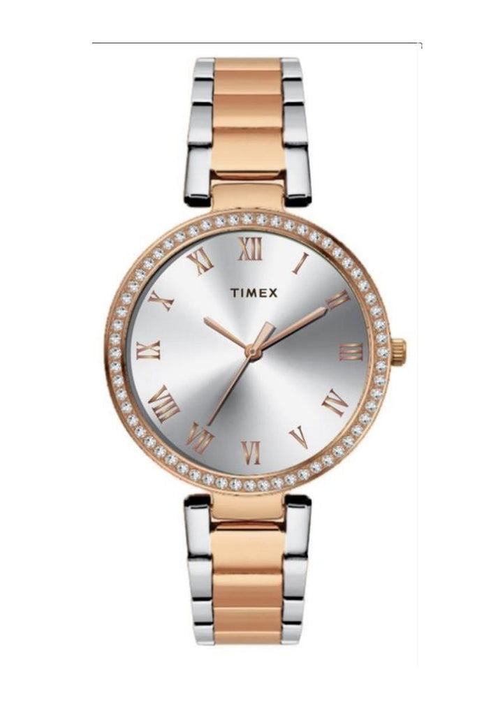 Timex Silver Dial with Roman Numbers Women's Watch - TWEL18717