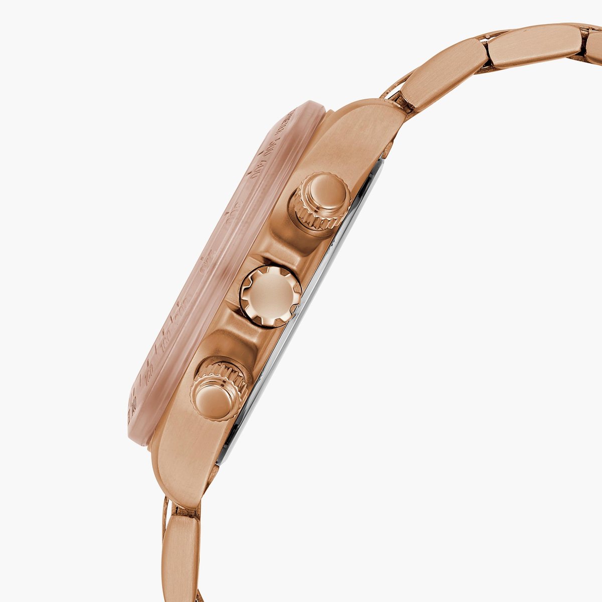 GUESS Women Textured Chronograph Watch with Bracelet Strap - GW0557L2