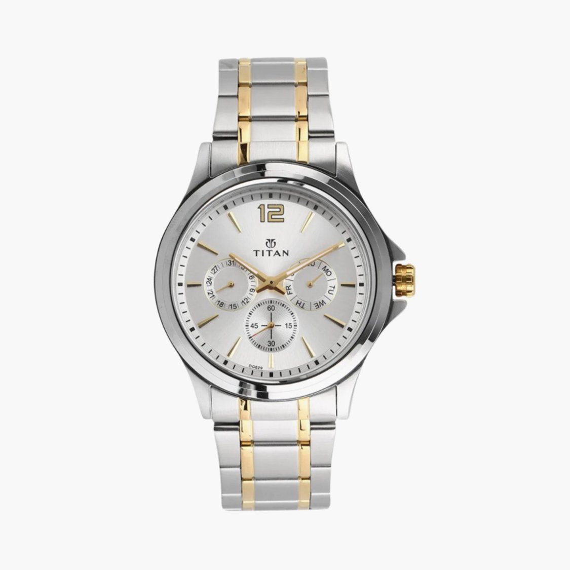 Titan Workwear Silver Dial Quartz Multifunction Stainless Steel Strap watch for Men