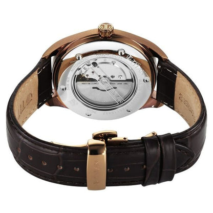 Titan Stellar Starlight Analog with Concealed Automatic and Brown Dial Brown Leather Strap Watch for Men