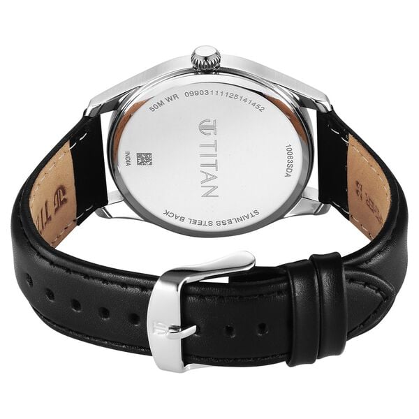 Titan Neo Roman Analog with Rose Gold Dial Brown Leather Strap Watch for Men