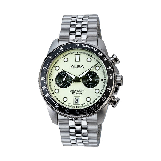 A4B033X1 Neon Lime Chronograph Watch