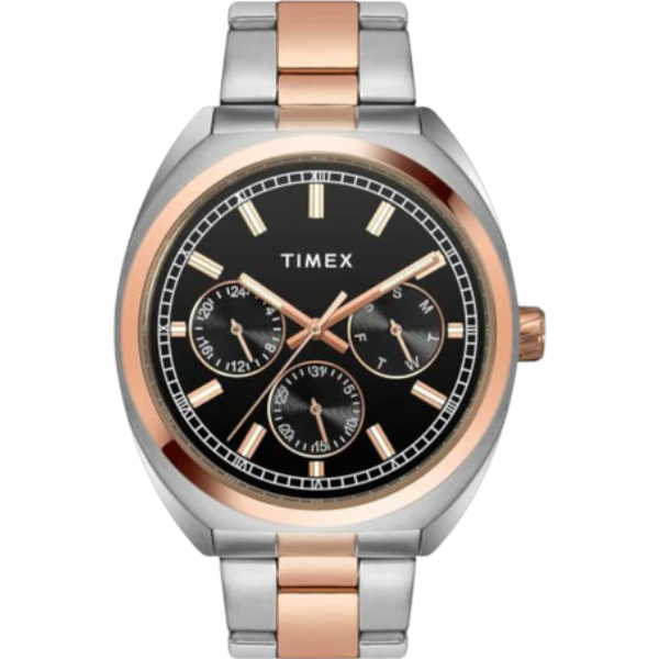 Timex Men E Class Quartz Black Dial Chronograph Stainless Steel Watch TWEG22302