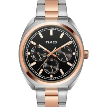 Timex Men E Class Quartz Black Dial Chronograph Stainless Steel Watch TWEG22302