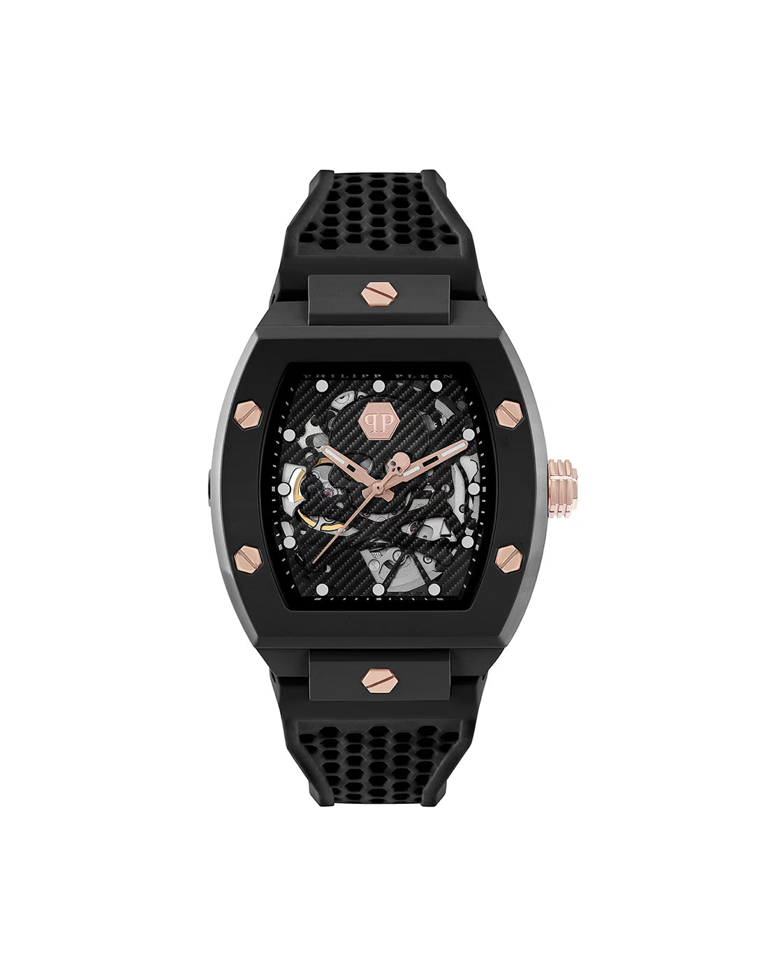 $keleton Men Automatic Black Dial Analog Silicone Watch PWVBA0523