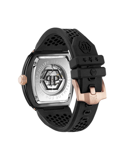 $keleton Men Automatic Black Dial Analog Silicone Watch PWVBA0523