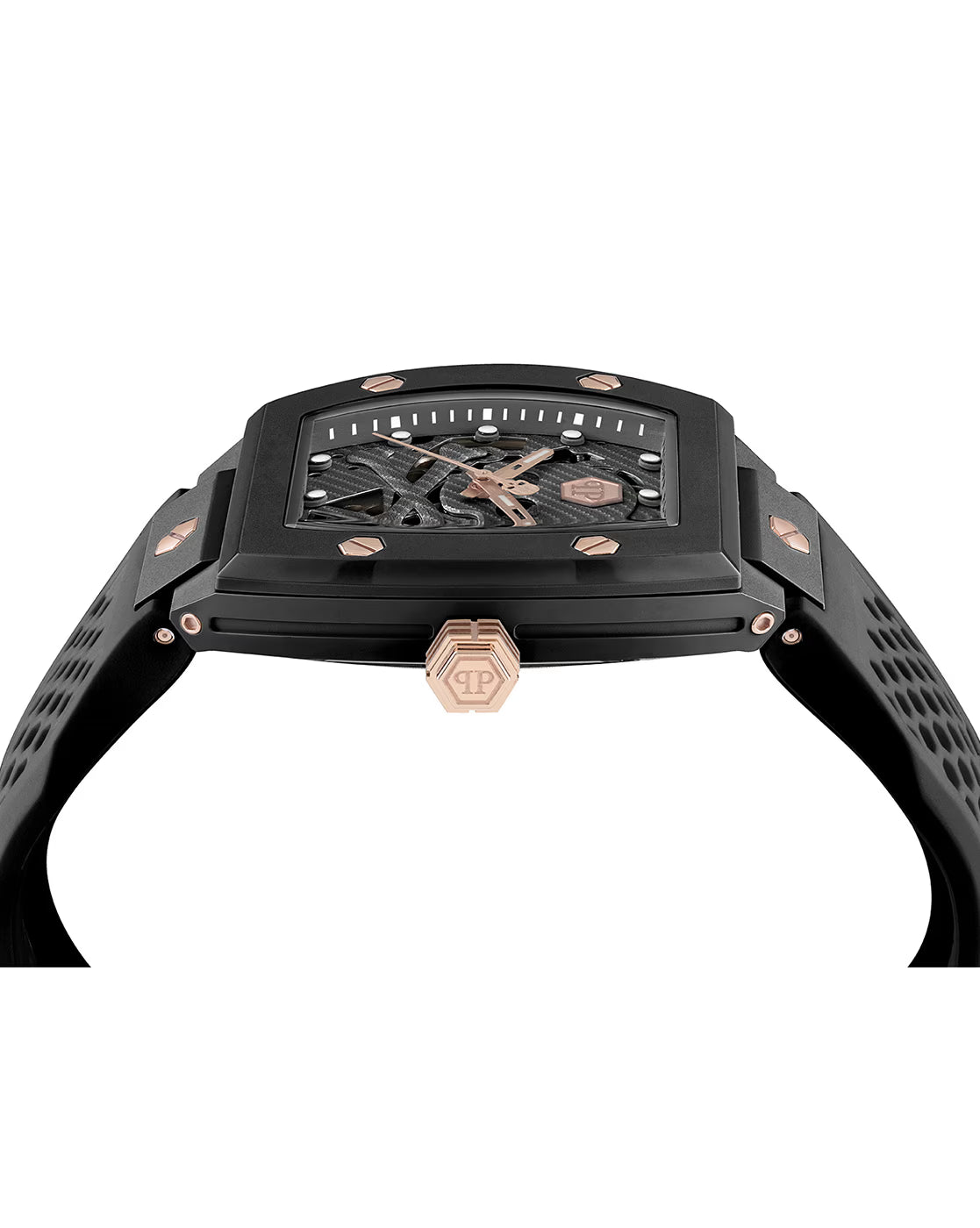 $keleton Men Automatic Black Dial Analog Silicone Watch PWVBA0523