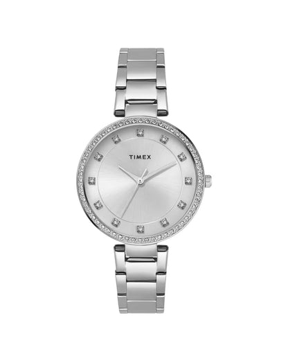 Trendline Women Quartz Silver Dial Analog Stainless Steel Watch TWEL18730