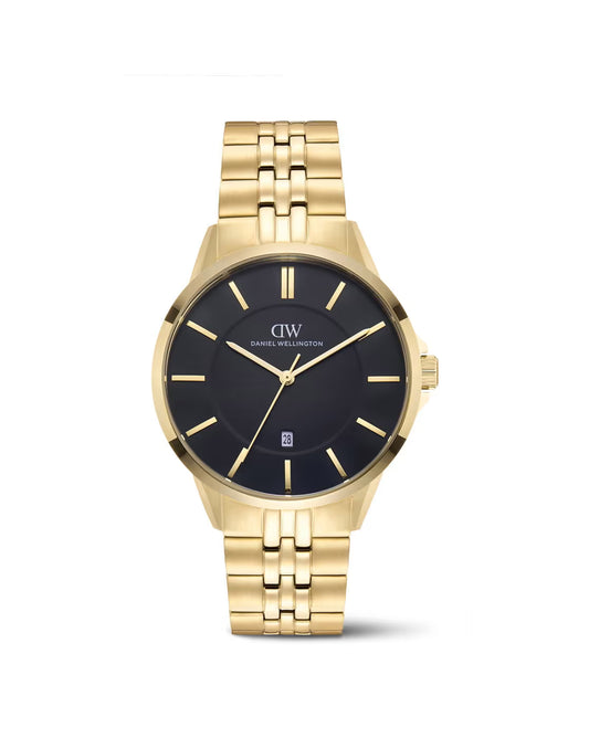 Men Quartz Black Dial Analog Stainless Steel Watch DW0DG1701