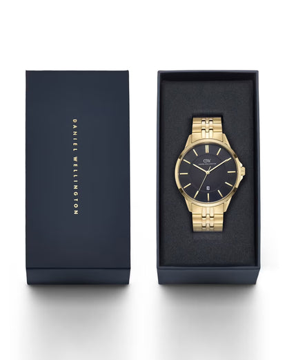 Men Quartz Black Dial Analog Stainless Steel Watch DW0DG1701