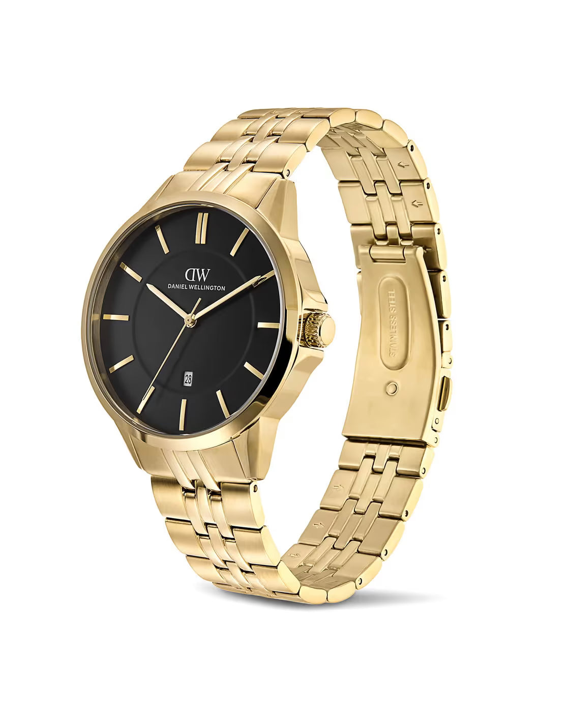 Men Quartz Black Dial Analog Stainless Steel Watch DW0DG1701