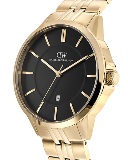 Men Quartz Black Dial Analog Stainless Steel Watch DW0DG1701