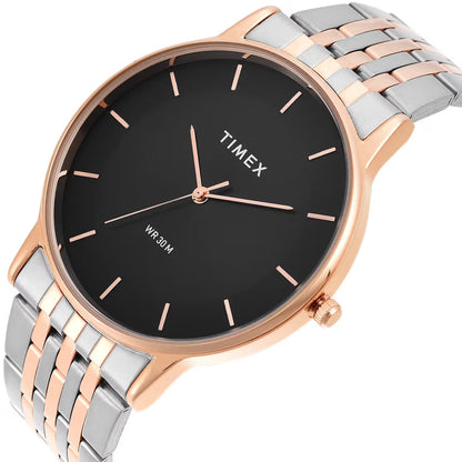 Timex Men Black Round Dial Analog Watch - TWTG12003
