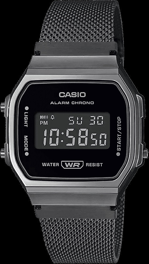 Casio Vintage Grey Digital Alarm, A168WEMB-1BDF-D259
D259