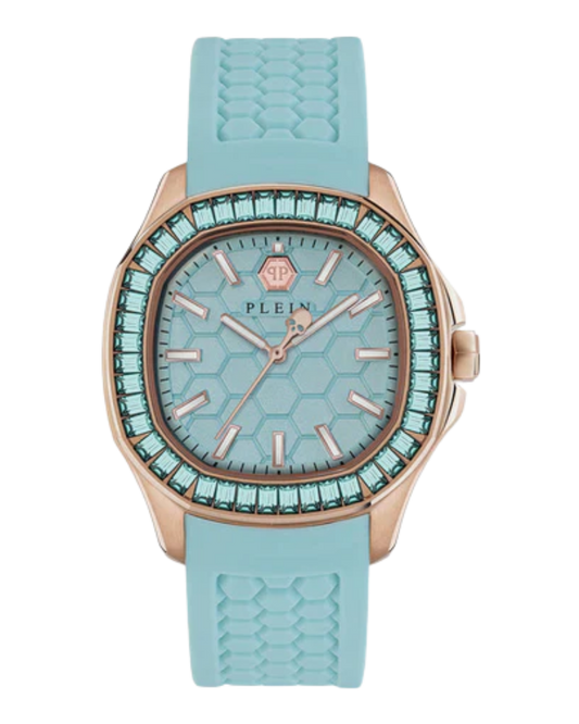 High-Iconic Women Quartz Blue Dial Analog Silicone Watch PWTAA0323