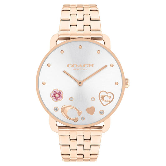 Elliot Women Quartz Silver White Dial Analog Stainless Steel Watch 14504285