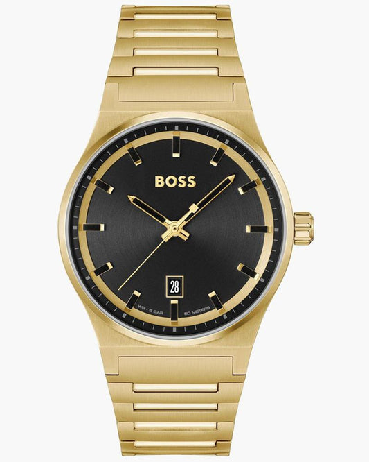 Candor Men Quartz Black Dial Analog Stainless Steel Watch 1514077